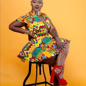 African print dress